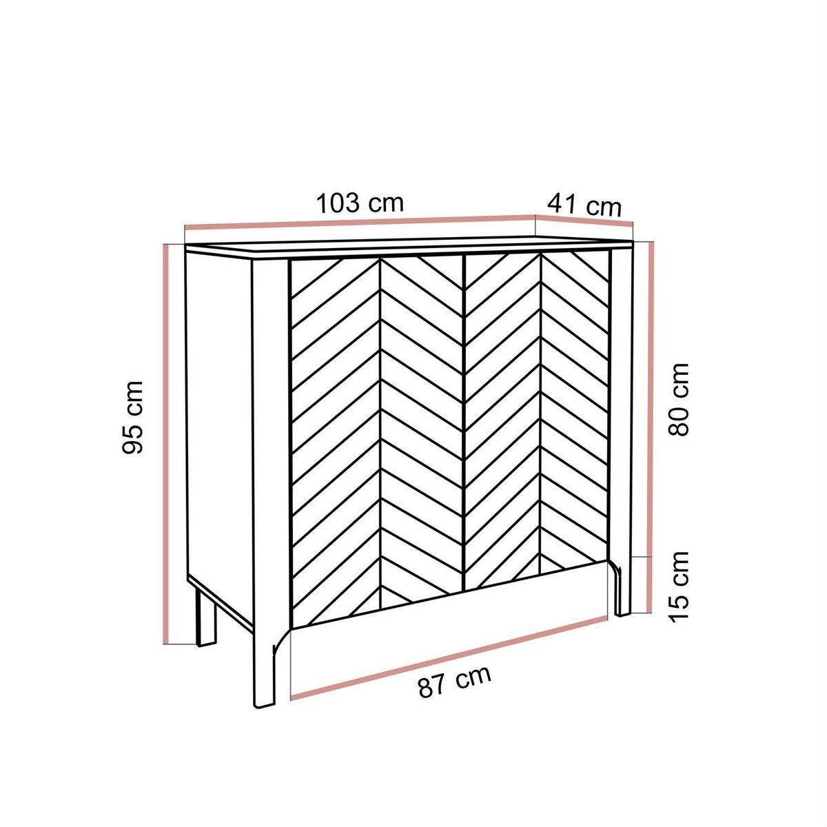 HIGHBOARD LUMI 103 cm, Schwarz - Schwarz, Holzwerkstoff (103/95/41cm) - Lookway