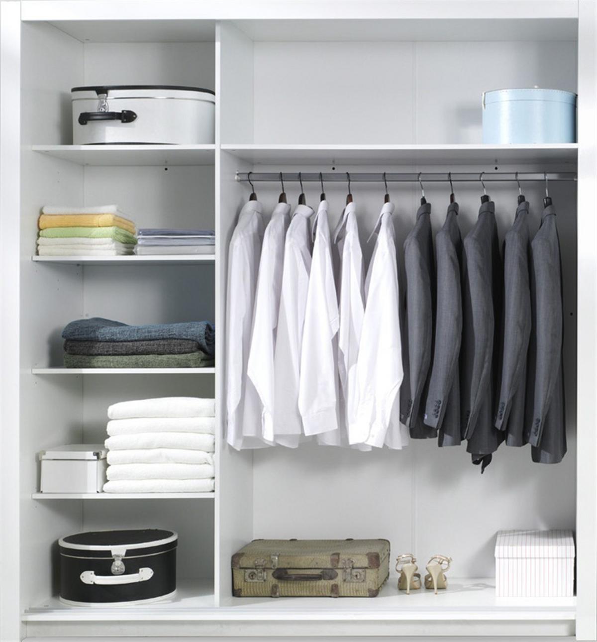 SCHWEBETÜRENSCHRANK ELDRI 208/212,5/67cm 3-türig mit Spiegel Weiß - Weiß, Holzwerkstoff (208/212.5/67cm) - MASSENO