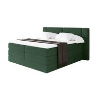 BOXSPRINGBETT mit Matratze H3/H4 - EVON KING - 180x200 cm Grün - Grün, Holzwerkstoff (180/200cm) - ALTDECOR