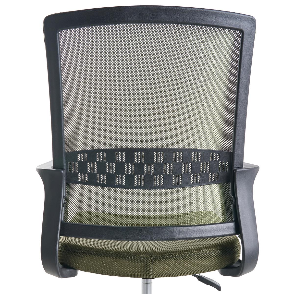 BÜROSTUHL Dunkelgrün Ease - Schwarz/Grün, Textil (54/94/54cm) - Beliani