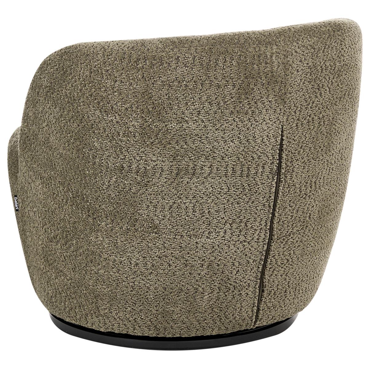 DREHSESSEL Chenillegewebe Dunkelgrün Kuolpa - Grün, Textil (67/69/75cm) - Beliani