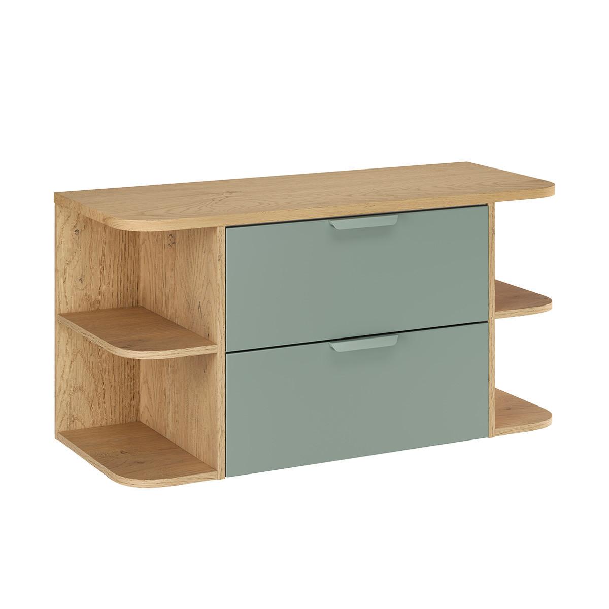 WASCHTISCHUNTERSCHRANK 100.4cm Oria 2er-Set Grün - Grün, Holzwerkstoff (100.4/50/45.8cm) - Petits-meubles