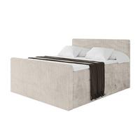 BOXSPRINGBETT mit Matratze H3|H4 und Lattenrost - TOLO-Z KING 140x200 Cord - Creme - Creme, Holzwerkstoff (140/200cm) - ALTDECOR