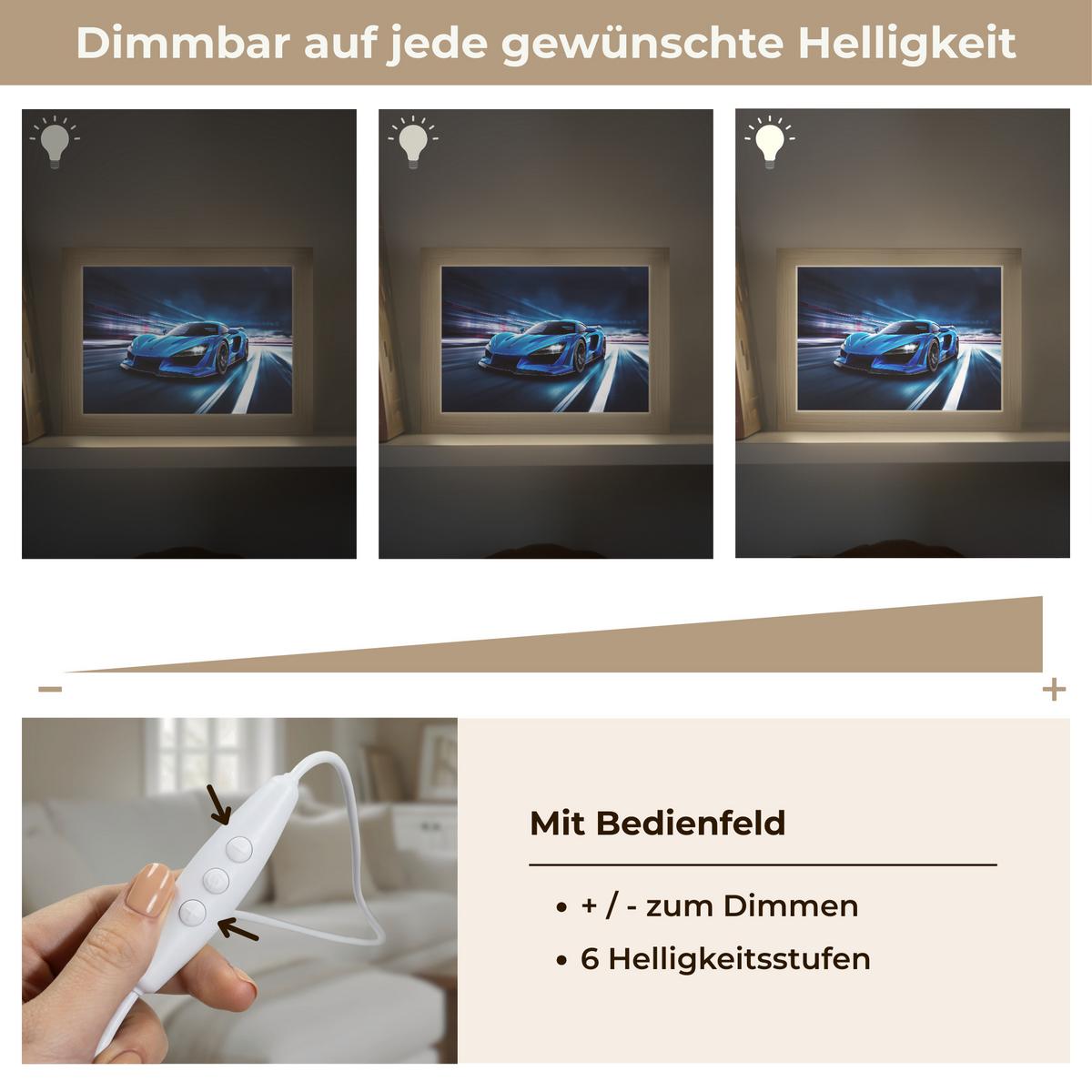 WANDLEUCHTE Auto - Blau - Jungen - Kind 20x15 cm - Blau, Holzwerkstoff (20/15/8cm) - OnlyWow