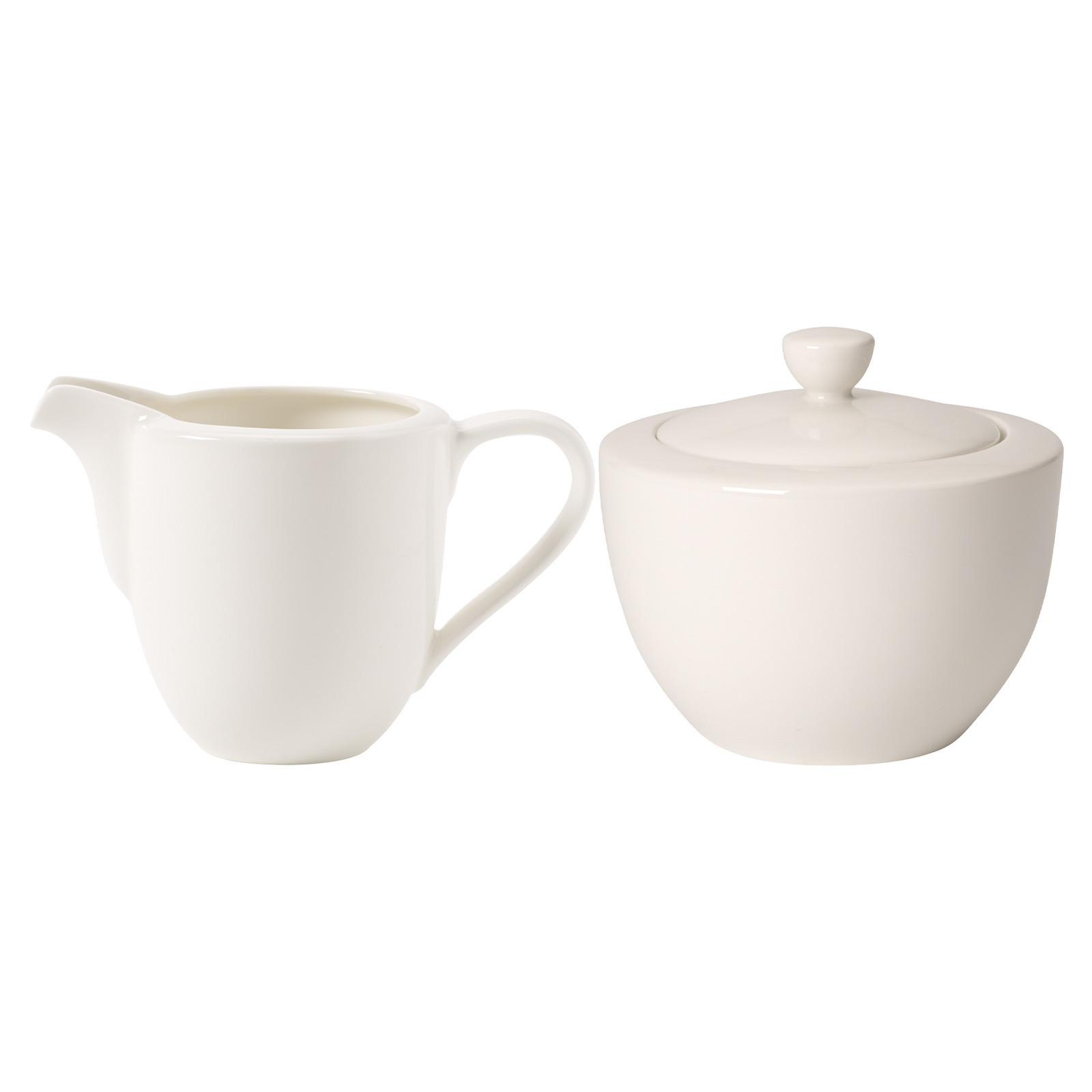 MILCH & ZUCKER SET For Me weiß 2er Set - Weiß, Keramik (1/2cm) - Villeroy & Boch