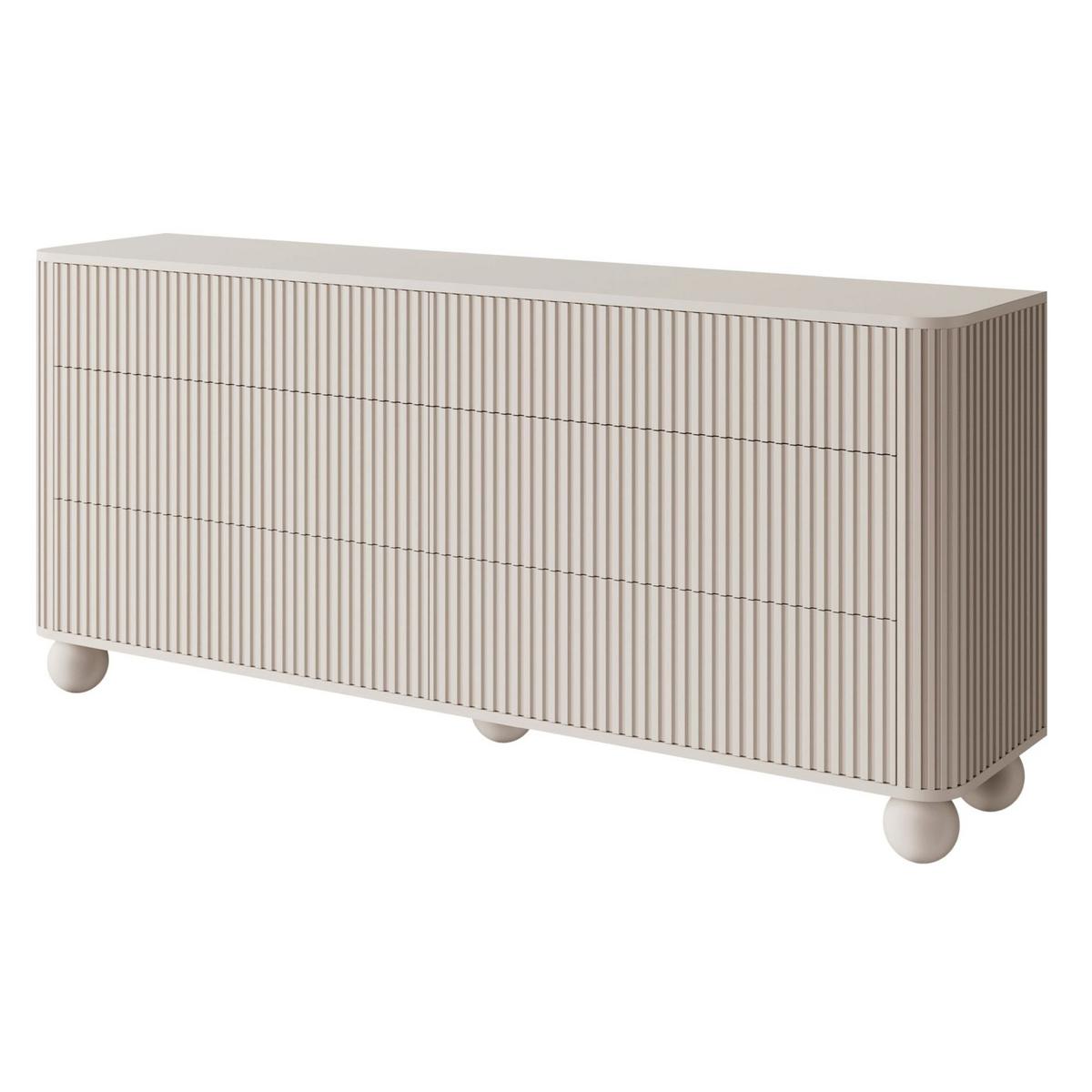 KOMMODE Arvello Greige 168 cm - Taupe, Holz/Holzwerkstoff (168/83.8/38cm) - Selsey