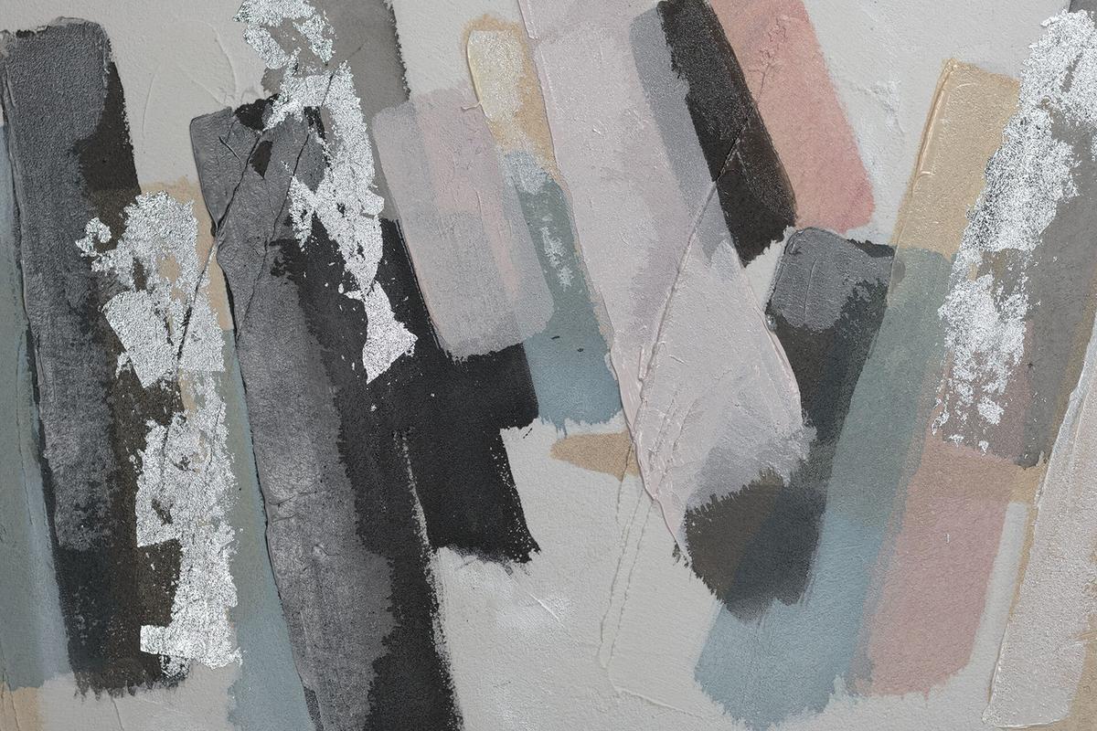 ACRYLBILD HANDGEMALT 150/50 cm - Beige/Grau, Holz/Textil (150/50cm) - KUNSTLOFT