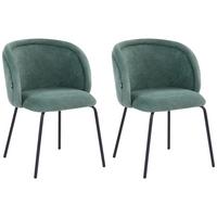 ESSZIMMERSTUHL 2er Set Stoff Hellgrün Sarasota - Hellgrün, Textil (60/79/60cm) - Beliani
