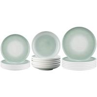 TELLER-SET Sento Home Aura mint 18-tlg. - Mintgrün, Keramik (2/2/2cm) - Seltmann Weiden