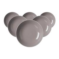 SUPPENTELLER Levi Grau ø 22 cm 6er Set - Grau, Keramik (22cm) - Ritzenhoff Breker