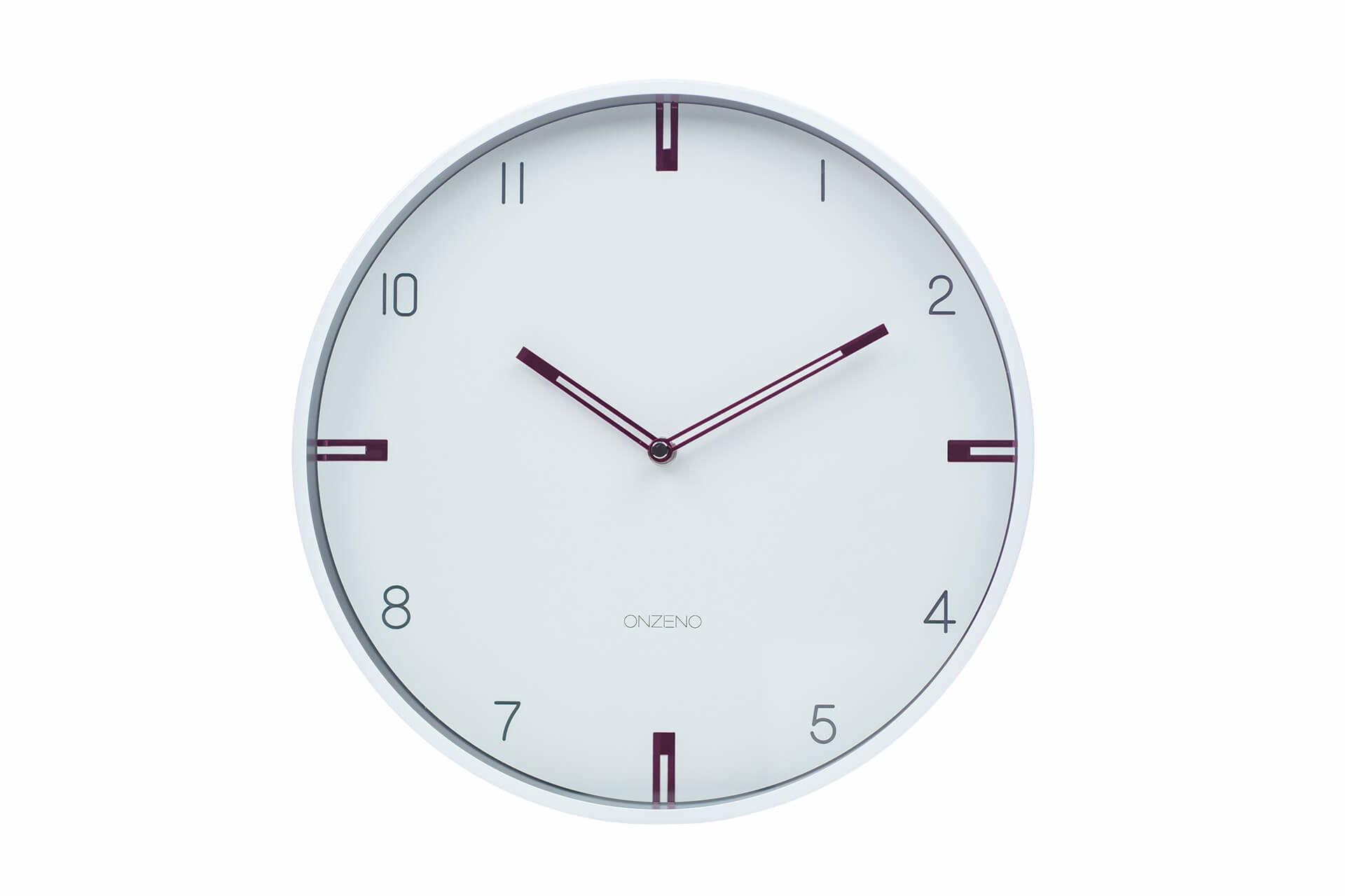 WANDUHR Design Weiß 31/31 cm - Weiß, Holzwerkstoff (30.5/30.5/4cm) - ONZENO