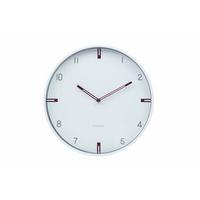 WANDUHR Design Weiß 31/31 cm - Weiß, Holzwerkstoff (30.5/30.5/4cm) - ONZENO