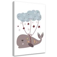 WANDBILD wal und wolke boho - Beige, Textil (40/60cm) - Feeby