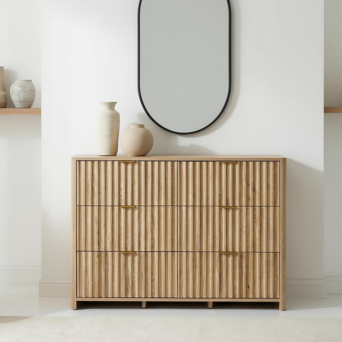 KOMMODE ELLA Eiche - Eichefarben, Holzwerkstoff (110/77/39cm) - IDIMEX