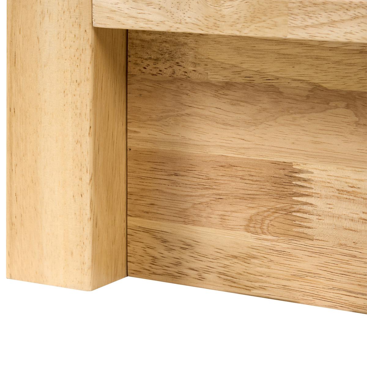 HIMMELBETT Holz 180/200 cm Hellbraun Herliere - Hellbraun, Holz (180/200cm) - Beliani