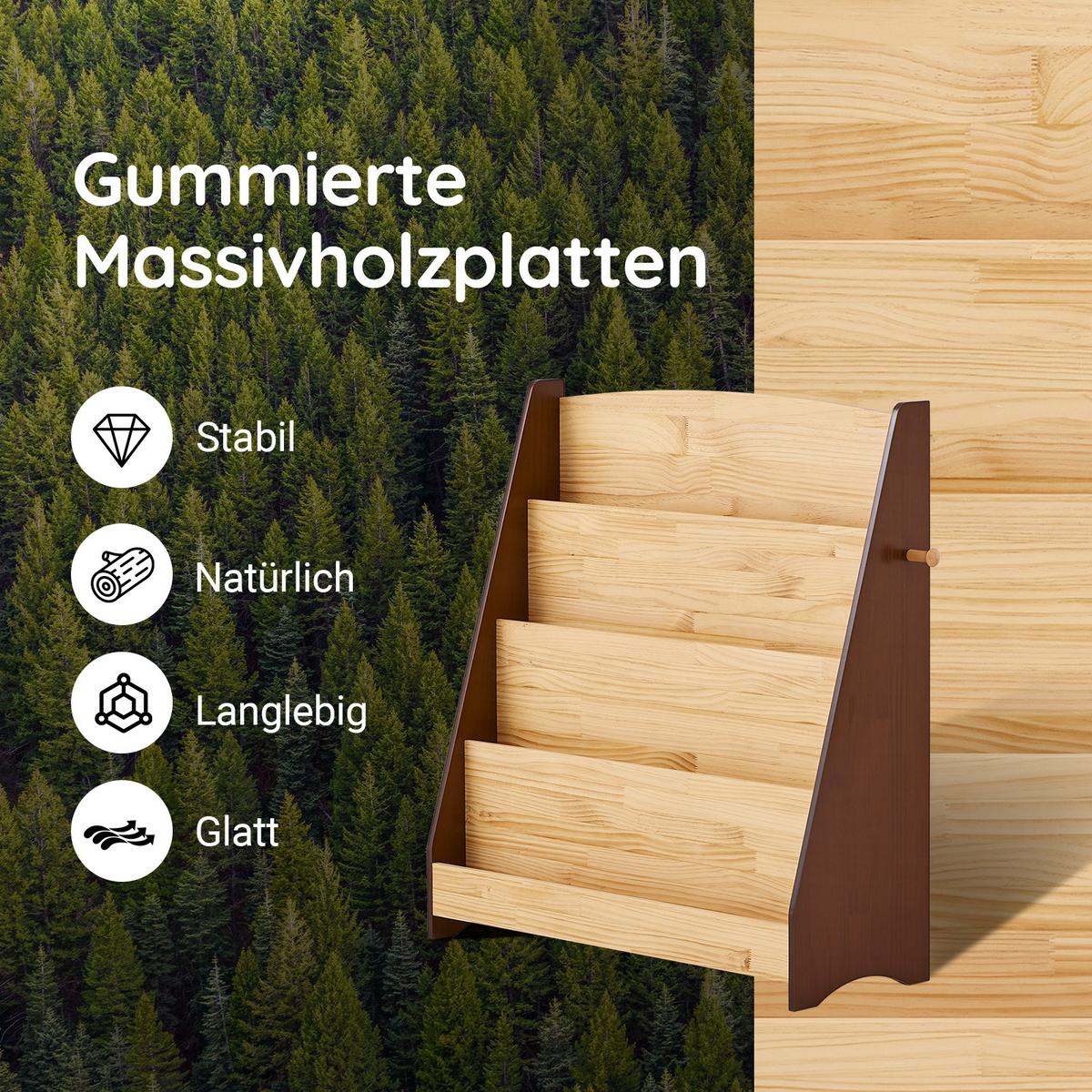 KINDERREGAL Natur - Naturfarben, Holzwerkstoff (91/89/30cm) - SoBuy