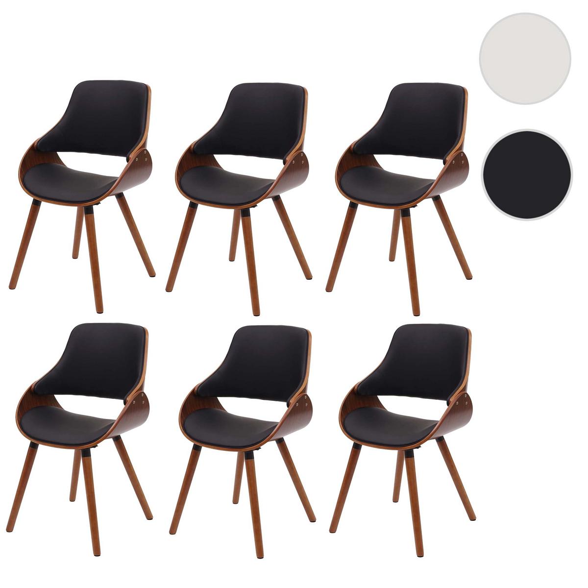 ESSZIMMERSTUHL Schwarz 6er-Set - Schwarz, Textil (53/84/54cm) - MCW