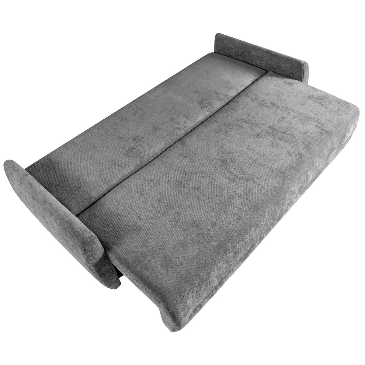 SCHLAFSOFA Piero 3-Sitzer mit Schlaffunktion, Grau - Grau, Textil (222/93/99cm) - Beautysofa