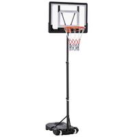 BASKETBALLSTÄNDER höhenverstellbar Basketballanlage für Jugendliche Stahl - Schwarz, Metall (75/83cm) - HOMCOM