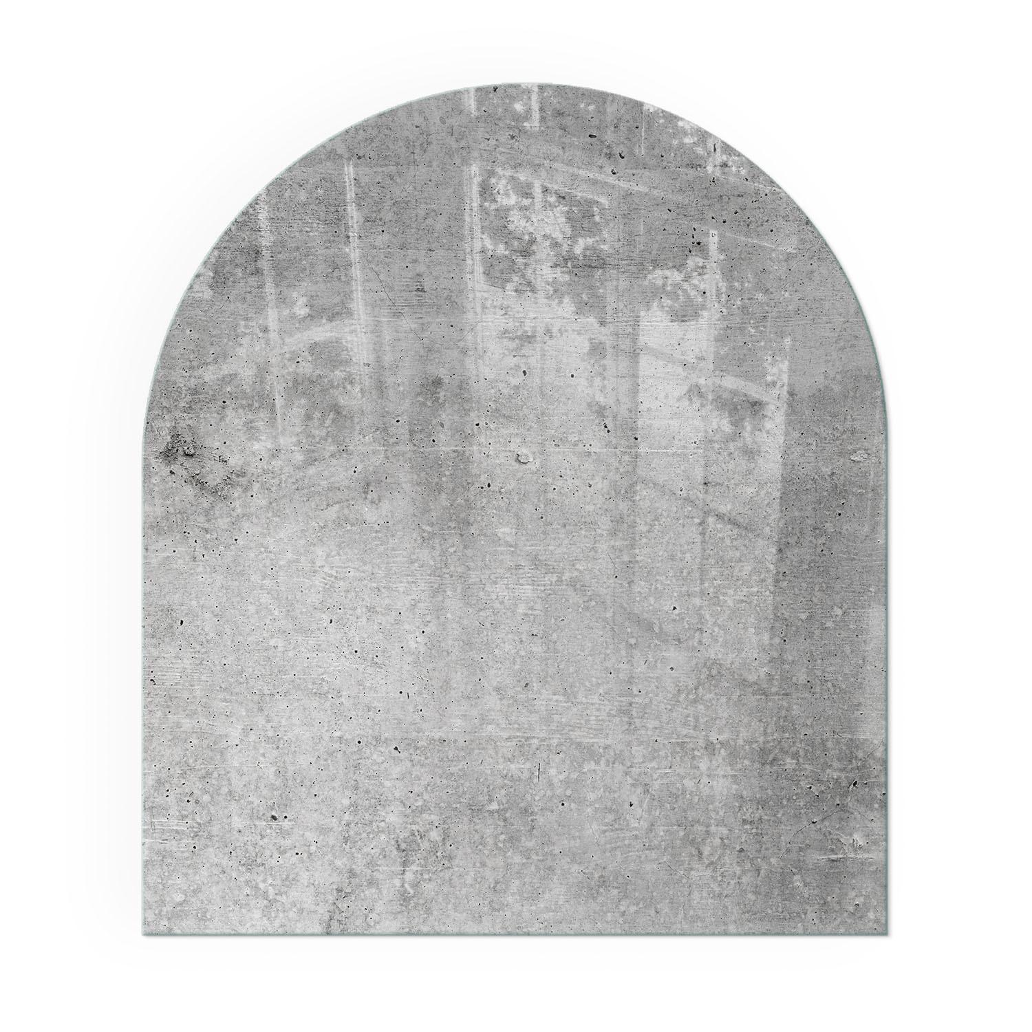 GLASPLATTE für Kamin 80x70 cm - Grau, Glas (80/70/0.4cm) - TULUP