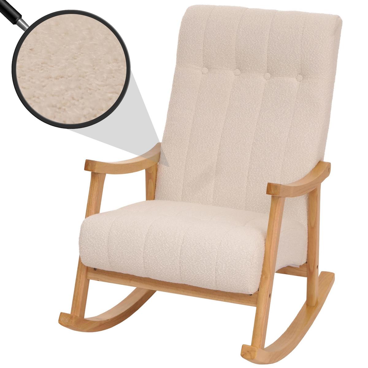SCHAUKELSTUHL Cremeweiß - Creme/Weiß, Textil (64/97/85cm) - MCW