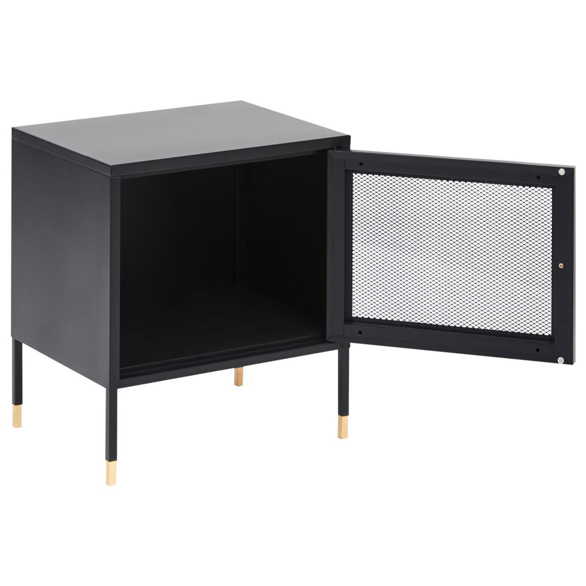 NACHTTISCH Schwarz/Gold Ossett - Goldfarben/Schwarz, Metall (45/50/35cm) - Beliani