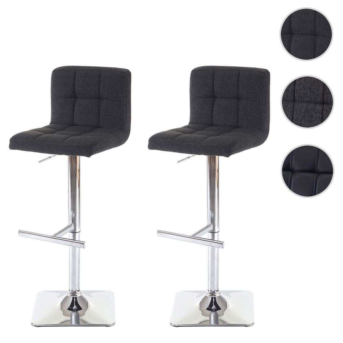 BARHOCKER Anthrazit 2er-Set - Anthrazit, Textil (40/110/43cm) - MCW