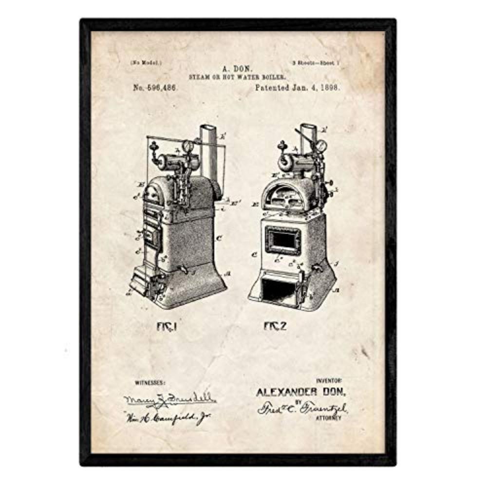 POSTER Kessel Patent A3 Rahmenlos - Klar, Papier (29.7/5/42cm) - Nacnic