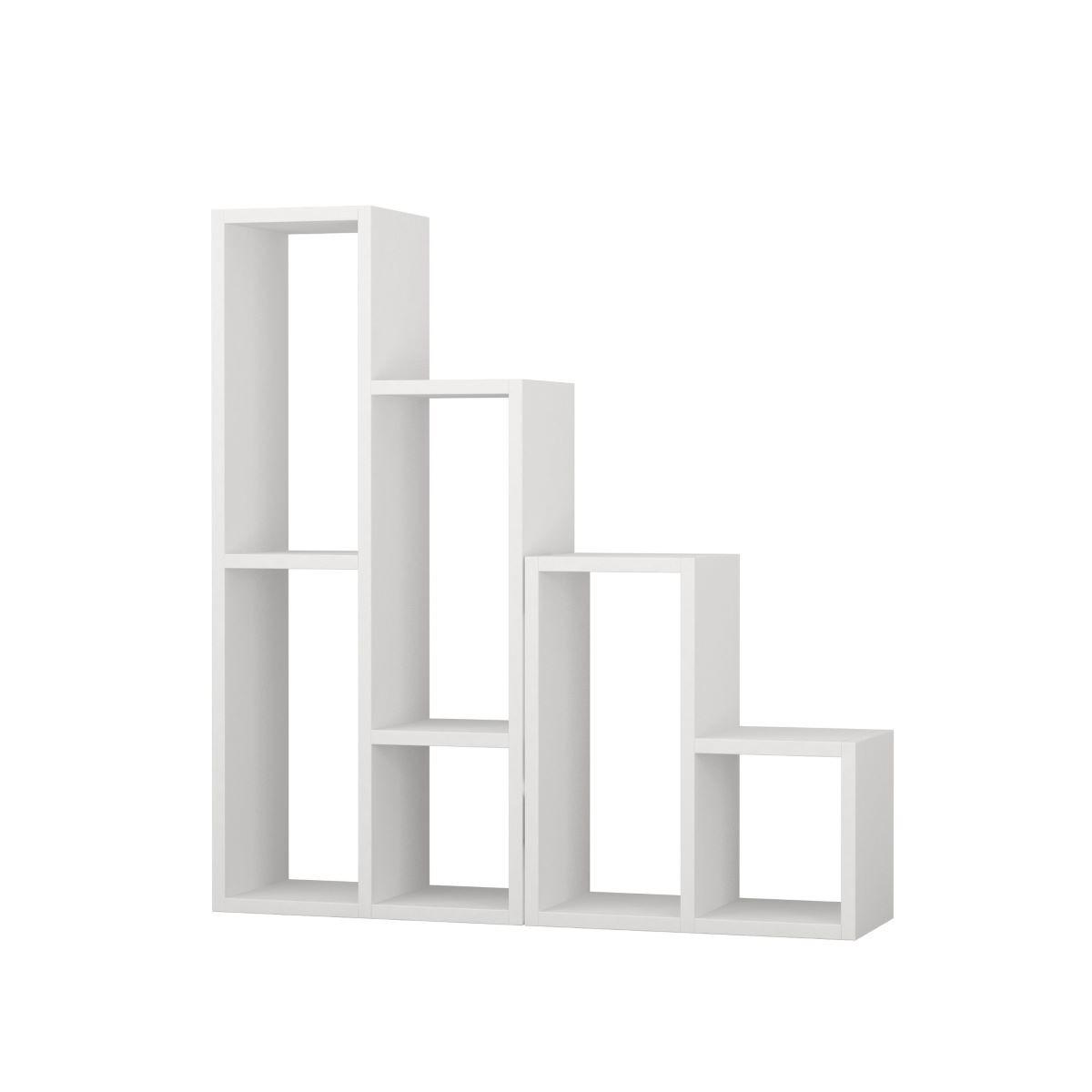REGAL 10 Fächer H89 cm - Sule - Weiß, Holzwerkstoff (20/89/18cm) - Calicosy