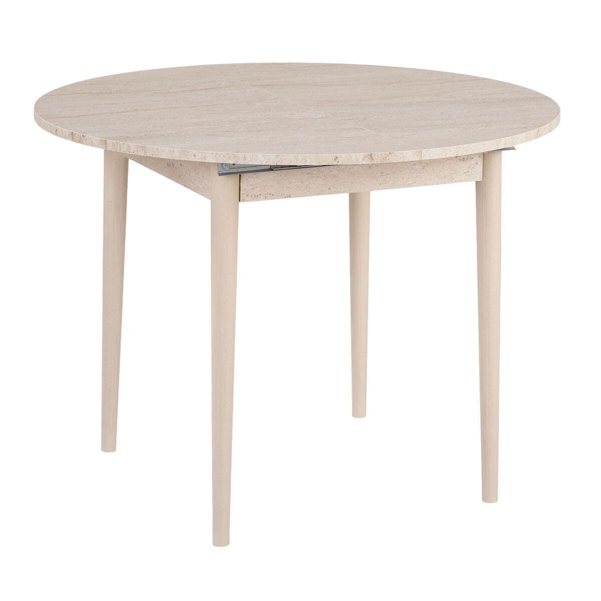 ESSTISCH ausziehbarer von 100 bis 131 cm mit runder Tischplatte 100/100/75 cm - Eiche Artisan, Holzwerkstoff (111/100/75cm) - Calicosy