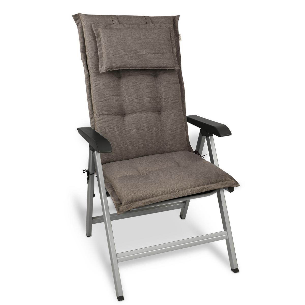 HOCHLEHNERAUFLAGE HighLux HL 120/52/7cm Taupe - Taupe, Textil (52/7/120cm) - Beautissu 