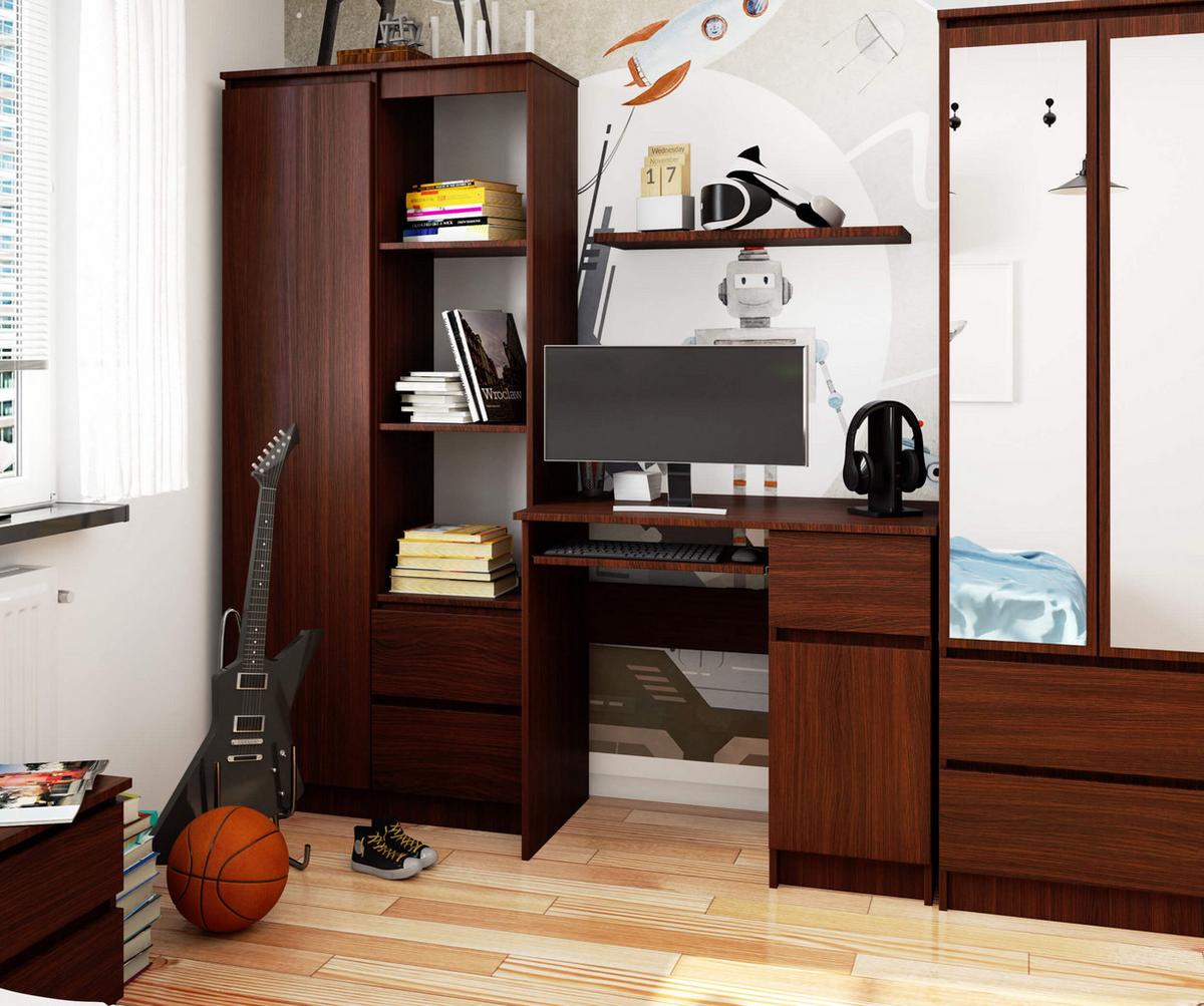 SCHREIBTISCH Dunkelbraun 77/90/50 - Dunkelbraun, Holzwerkstoff (120/60/77cm) - RAUMHIRSCH FURNITURE