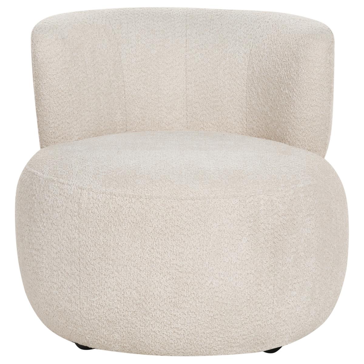 SESSEL Chenillegewebe Hellbeige Volda - Beige, Textil (78/74/80cm) - Beliani