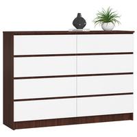 KOMMODE Dunkelbraun, Weiß 99/138/40 - Dunkelbraun/Weiß, Holzwerkstoff (138/99/40cm) - RAUMHIRSCH FURNITURE