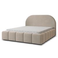 POLSTERBETT FLUSSO 140x200 cm mit Bettkästen - Beige - Beige, Holz (140/200cm) - MASSENO