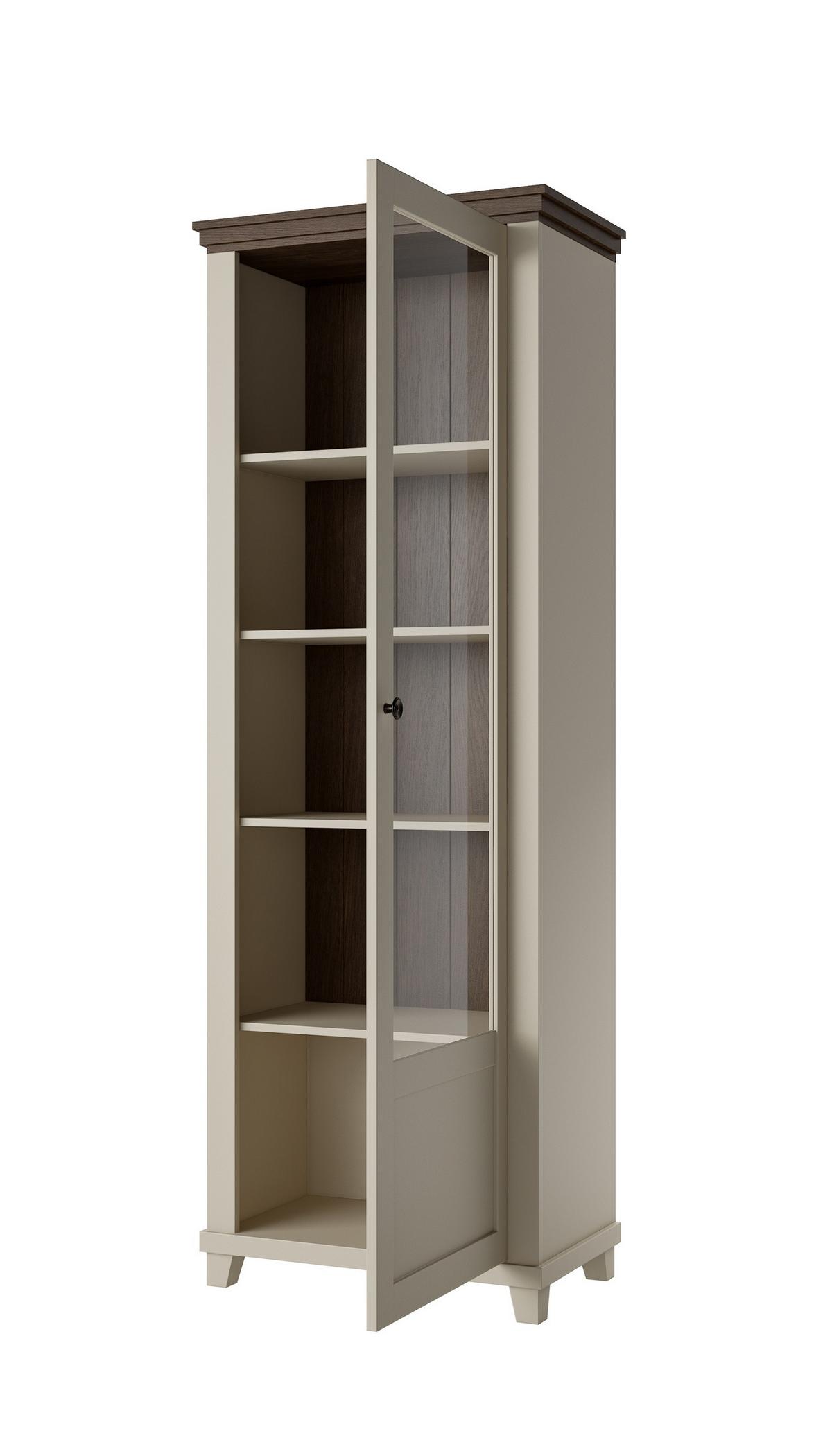 VITRINE EVANDRO 200 / 71 cm in Beige - Beige, Holzwerkstoff (71/200/42cm) - MASSENO