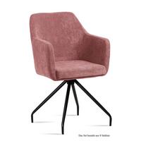 ARMLEHNSTUHL (8er-Set) Dijana 57x87x60 Schwarz/Rosewood - Dunkelrosa/Schwarz, Kunststoff (60/87/57cm) - 58aufmkessel