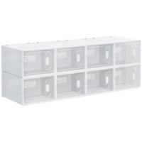 DIY-SCHUHSCHRANK 8er Set Kunststoff Transparent - Transparent, Kunststoff (36/21/28cm) - HOMCOM