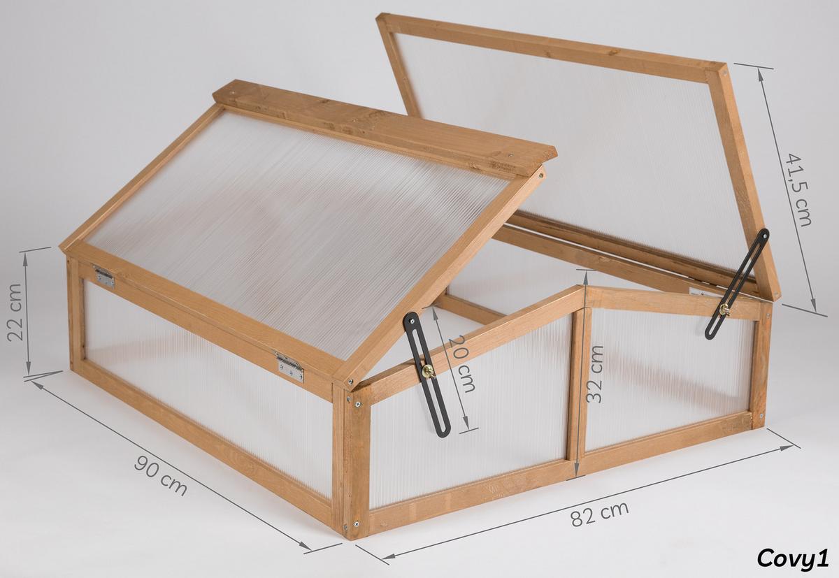 FRÜHBEET Aufsatz aus Holz, wetterfest mit Abdeckung, für Garten & Balkon - Braun, Holz (90/32/82cm) - needs&wants