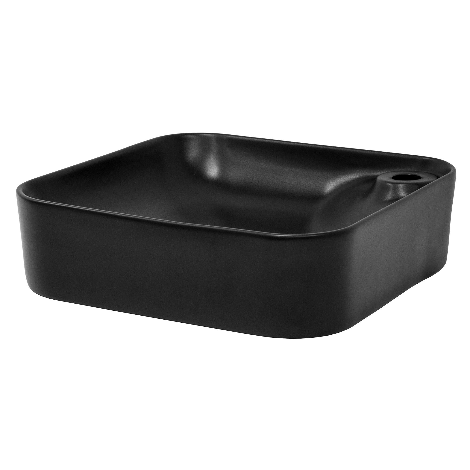 WASCHBECKEN - Schwarz, Keramik (43/12/43cm) - ML-DESIGN