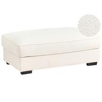 OTTOMANE Bouclé Cremeweiß Renders - Creme, Textil (114/44/70cm) - Beliani