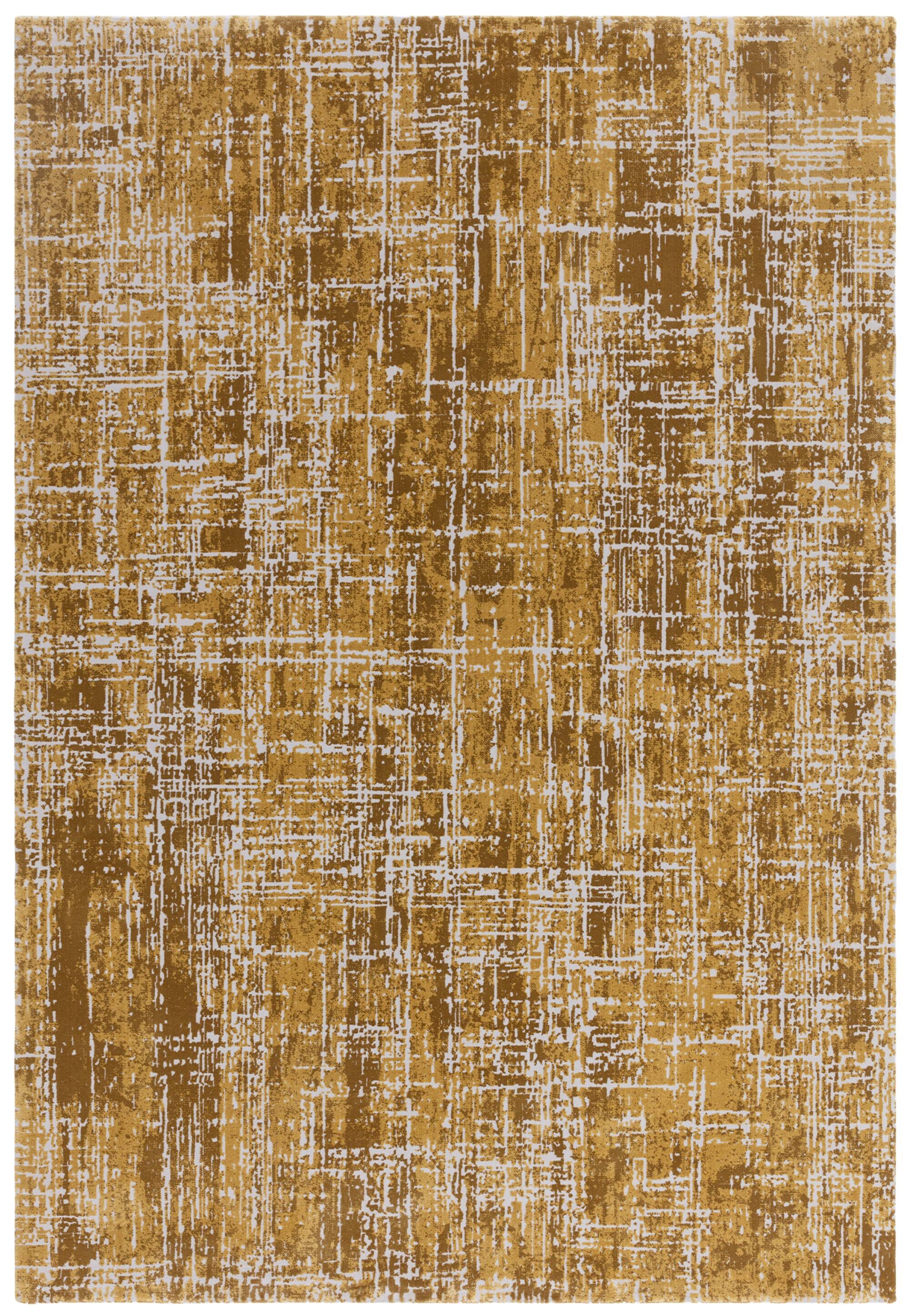 TEPPICH TIBER-Rom, abstrakt, Senfgelb, 120 x 170 cm - Gelb, Textil (170/120cm) - KADIMA DESIGN