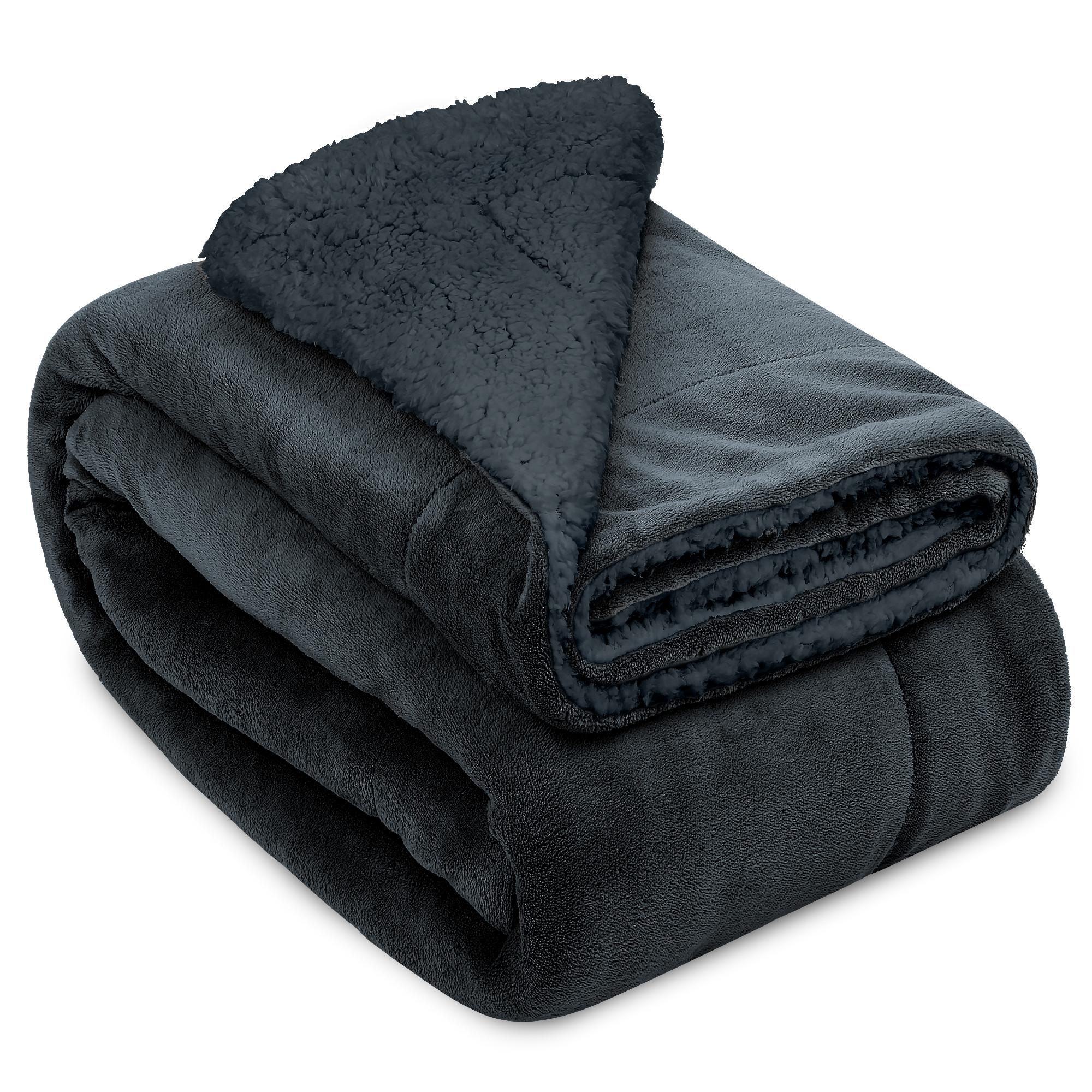 DECKE Alina 150/200 cm Anthrazit/Anthrazit - Anthrazit, Textil (150/200cm) - Beautissu 