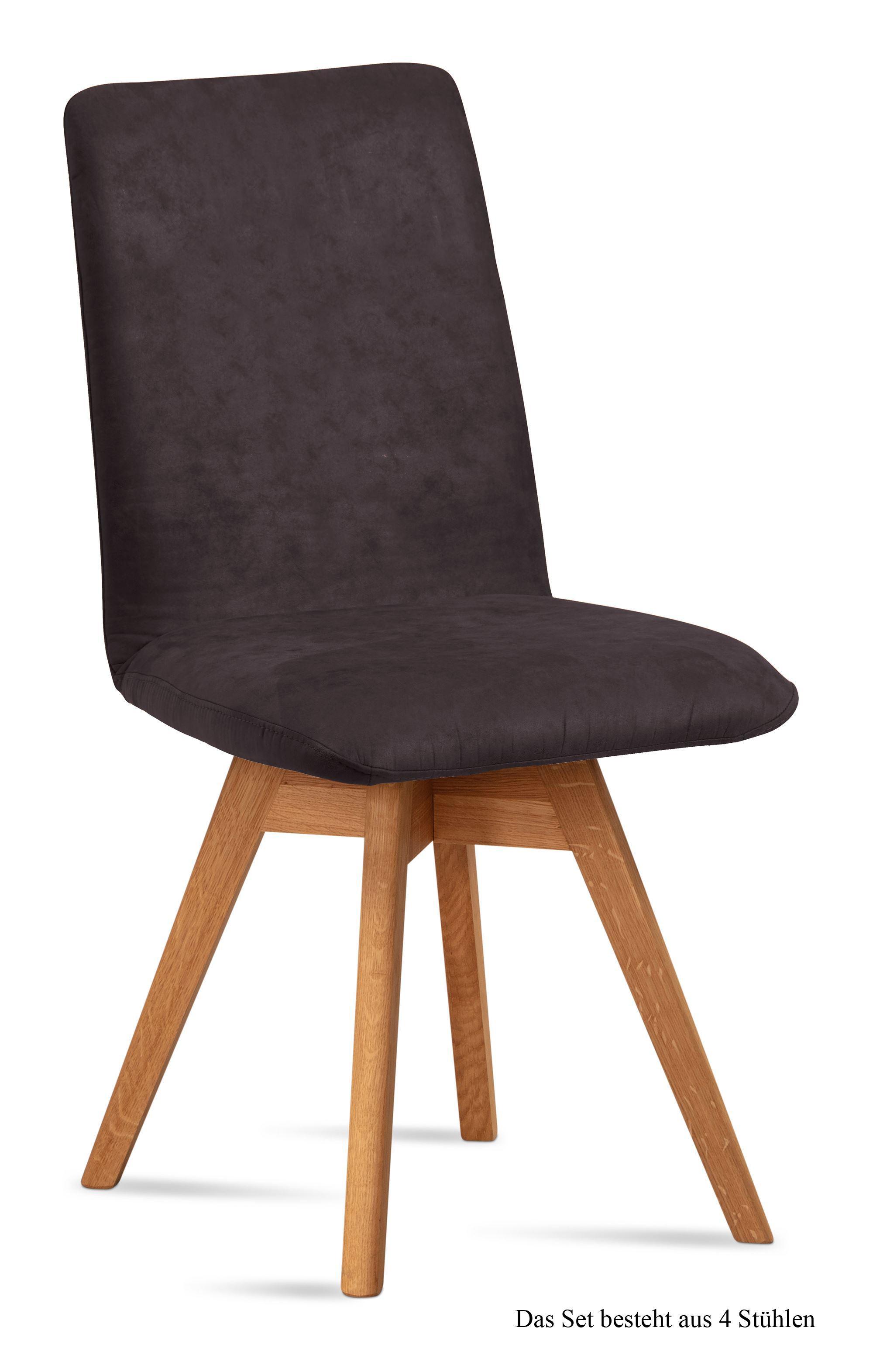 ESSZIMMERSTUHL drehbar (4er-Set) Donni 47x92x60 Eiche geölt/Espresso - Eichefarben/Dunkelbraun, Kunststoff (60/92/47cm) - 58aufmkessel