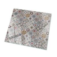 TISCHPLATTE 50x50 cm Mosaikmuster mit Ornamenten - Multicolor/Grau, Glas (0.4/50/50cm) - TULUP