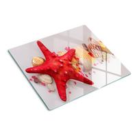 GLASPLATTE 60x52 cm Seesternschalen - Rot, Glas (60/52cm) - TULUP