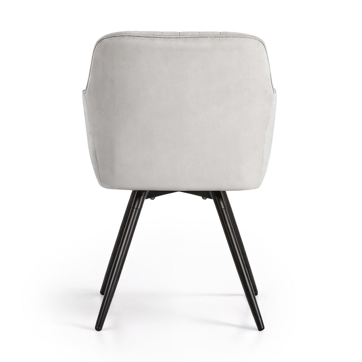 DREHSTUHL 4er-SET Grau, Schwarz 55/83/58 - Schwarz/Grau, Textil (55/83/58cm) - RAUMHIRSCH FURNITURE