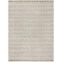 WOLLTEPPICH handgewebt ROTHER, mit Diamant Muster, Hellgrün, 80 x 150 cm - Grün, Textil (150/80cm) - KADIMA DESIGN