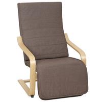 SESSEL Polyester Birkenholz Braun - Braun/Naturfarben, Holz/Birkenholz (94/100/66.5cm) - HOMCOM