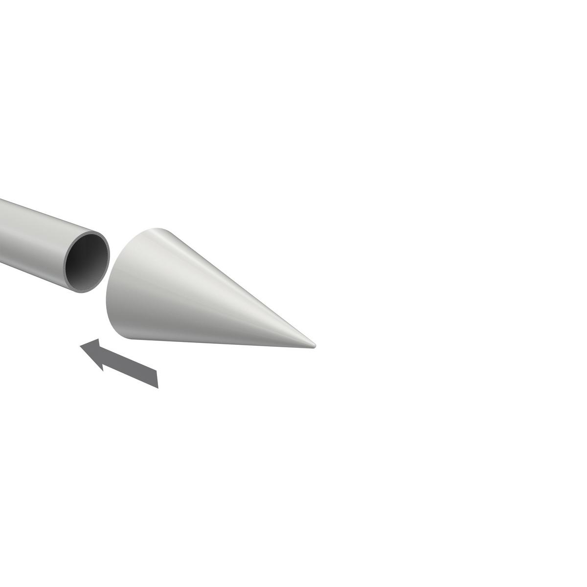 ENDSTÜCKE FÜR GARDINENSTANGEN 20 mm Ø, Savio Weiß, Packung 2 Stück - Weiß, Metall (6/3.4/3.4cm) - INTERDECO